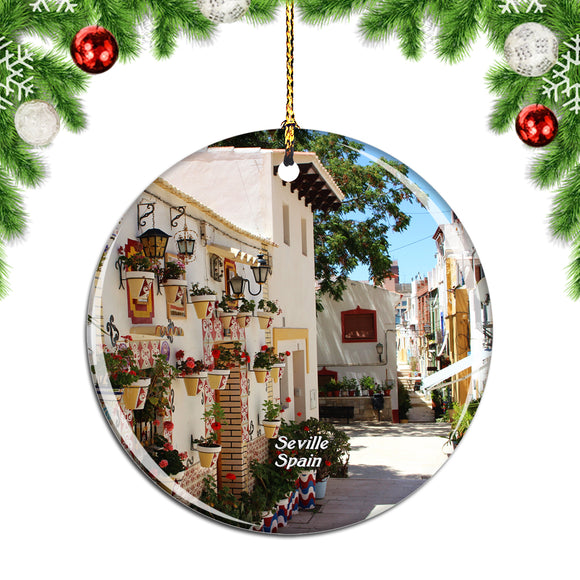 Spain Santa Cruz Seville Christmas Ornament