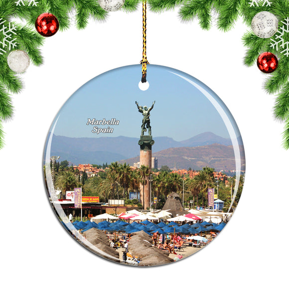 Spain Sea Avenue Marbella Christmas Ornament