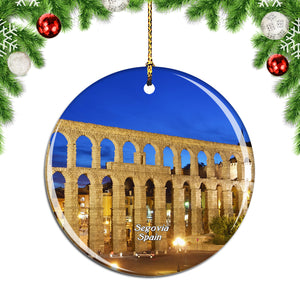 Spain Segovia aqueduct Christmas Ornament