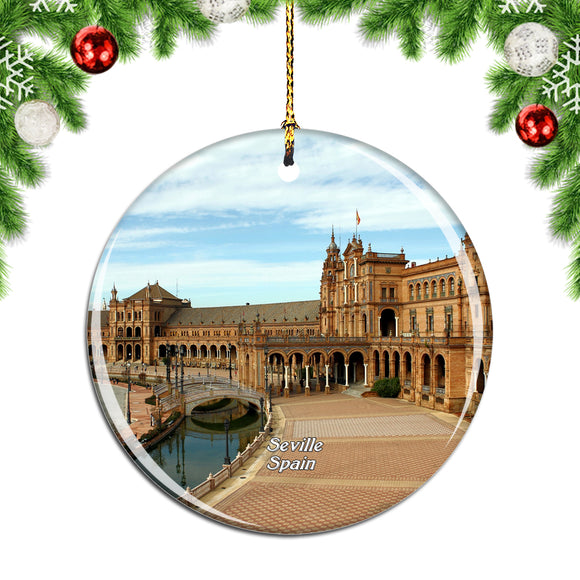 Spain Square Seville Christmas Ornament