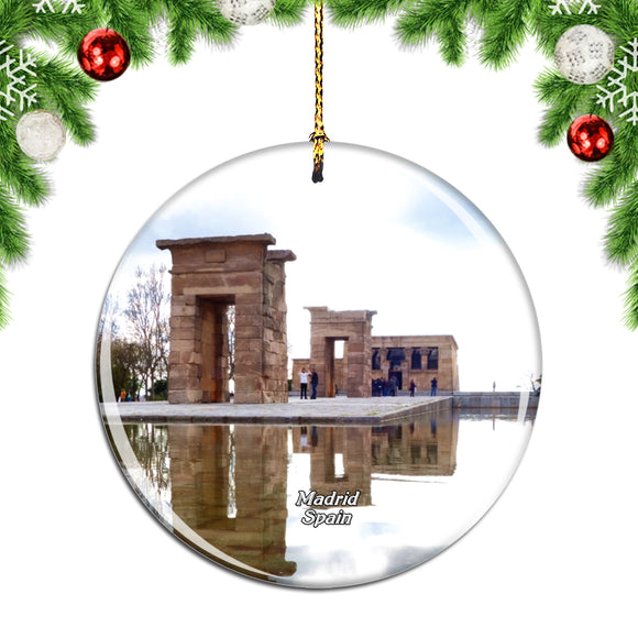 Spain Templo de Debod Madrid Christmas Ornament