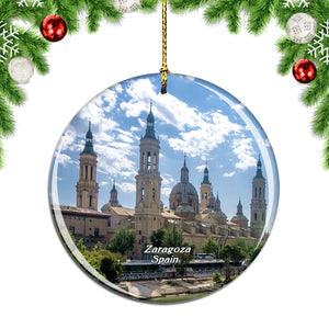 Spain Zaragoza Christmas Ornament