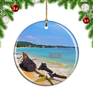 Sri Lanka Beach Unawatuna Christmas Ornament