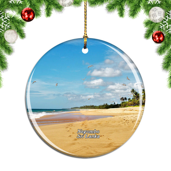 Sri Lanka Negombo Beach Christmas Ornament