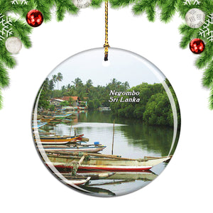 Sri Lanka Negombo Lagoon Christmas Ornament