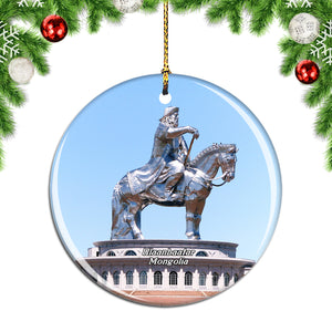 Statue of Chinggis Khan Ulaanbaatar Mongolia Christmas Ornament