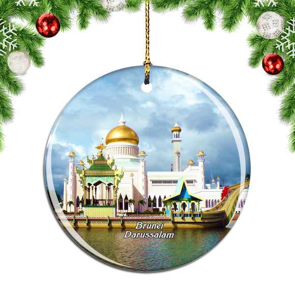 Sultan Omar Ali Saifuddien Mosque Bandar Seri Begawan Brunei Christmas Ornament