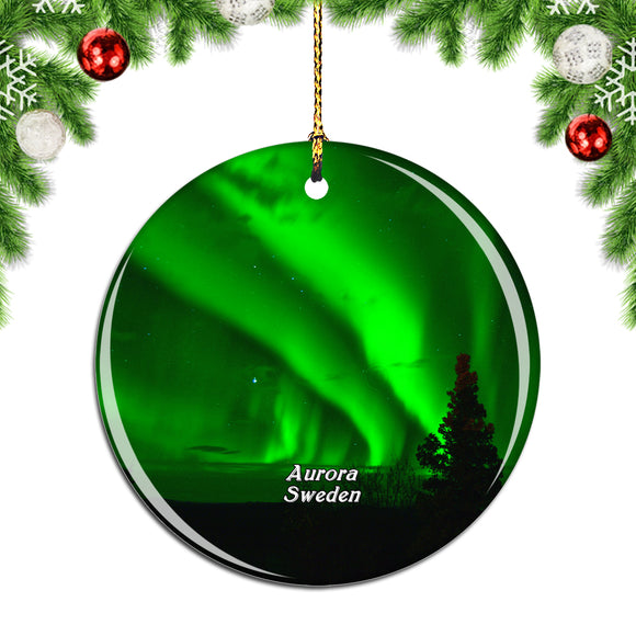 Sweden Abisko Aurora Christmas Ornament