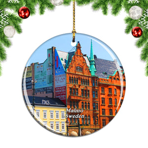 Sweden Little Square Malmo Christmas Ornament