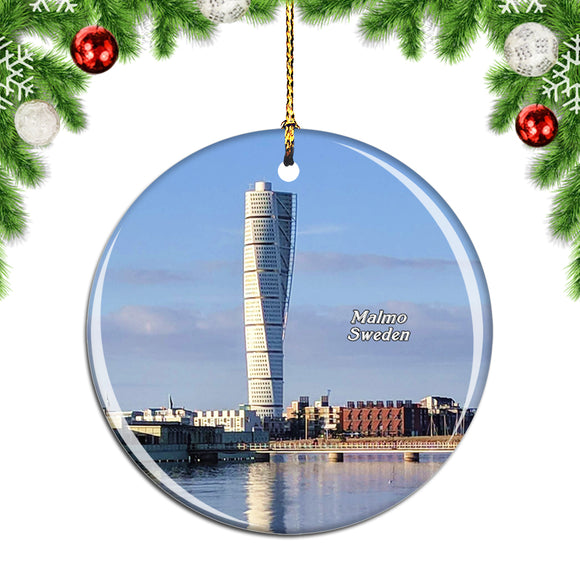 Sweden Turning Torso Malmo Christmas Ornament