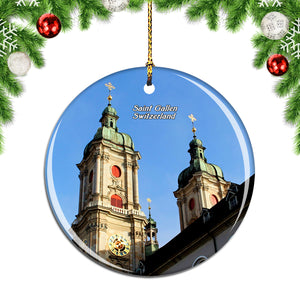 Switzerland Abbey Library of Saint Gallen Christmas Ornament