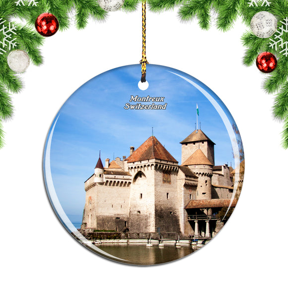 Switzerland Chillon Castle Montreux Christmas Ornament