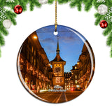 Switzerland Clock Tower Bern Christmas Ornament