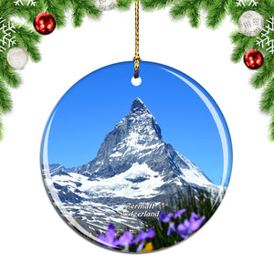 Switzerland Gornergrat Zermatt Christmas Ornament