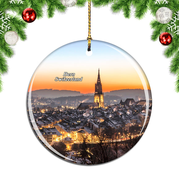 Switzerland Gurten Old Town Bern Christmas Ornament