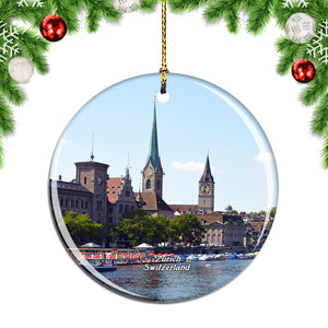 Switzerland Lake Zurich Limmat Christmas Ornament