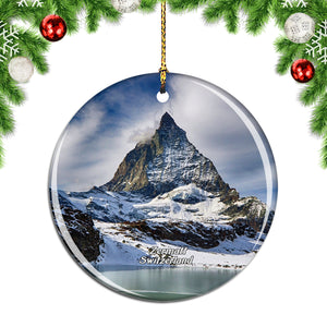 Switzerland Matterhorn Ski Paradise Zermatt Christmas Ornament