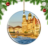 Switzerland Old Town Lucerne Christmas Ornament