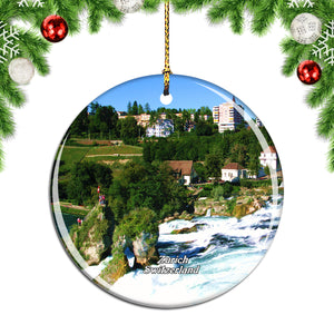 Switzerland Rhine Falls Zurich Christmas Ornament