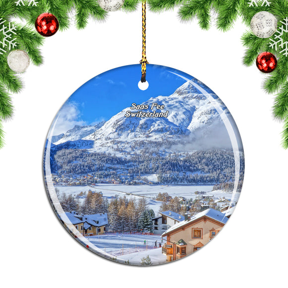 Switzerland Saas Fee Christmas Ornament