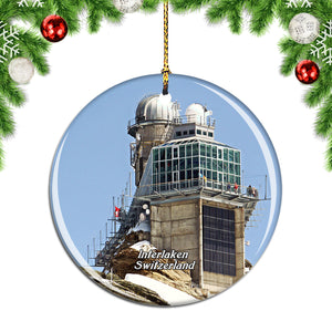 Switzerland Sphinx Observatory Interlaken Christmas Ornament