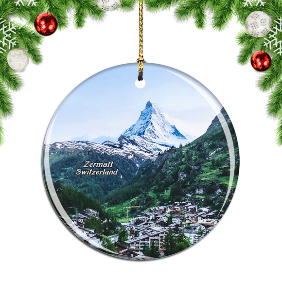 Switzerland The Matterhorn Zermatt Christmas Ornament