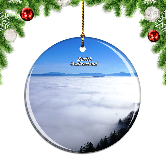 Switzerland Uetliberg Mountain Zurich Christmas Ornament