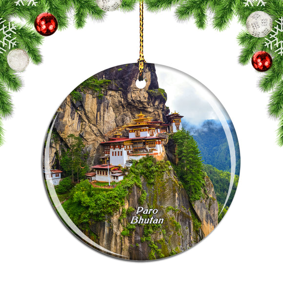 Taktsang Lhakhang Paro Bhutan Christmas Ornament