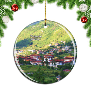 Tashichho Dzong Thimphu Bhutan Christmas Ornament