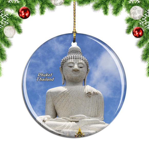 Thailand Big Buddha Chalong Phuket Christmas Ornament