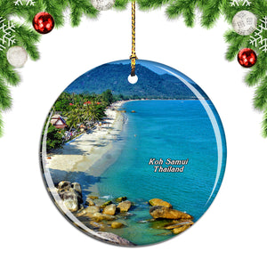 Thailand Lamai Beach Koh Samui Christmas Ornament