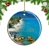 Thailand Lamai Beach Koh Samui Christmas Ornament