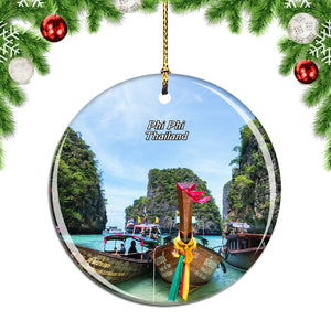 Thailand Maya Bay Phi Phi Islands Christmas Ornament