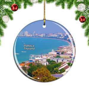 Thailand Pattaya Beach Christmas Ornament