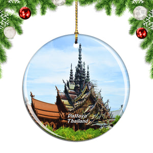 Thailand The Sanctuary Of Truth Pattaya Christmas Ornament