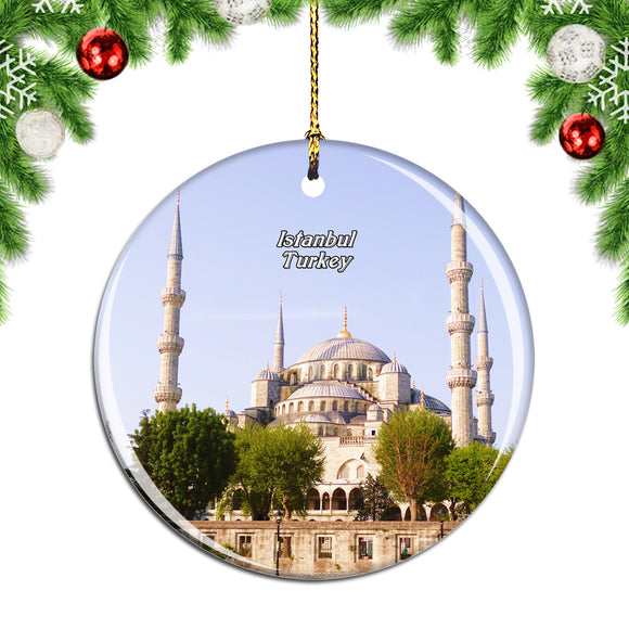 Turkey Blue Mosque Istanbul Christmas Ornament