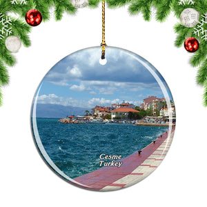 Turkey Cesme Castle Christmas Ornament