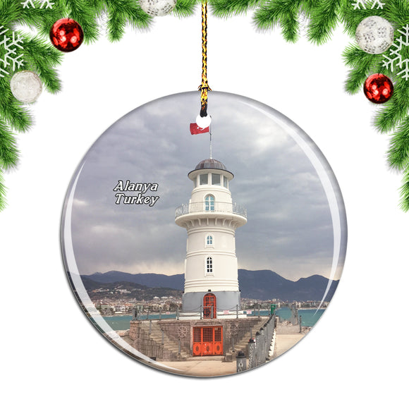 Turkey Lighthouse Alanya Christmas Ornament