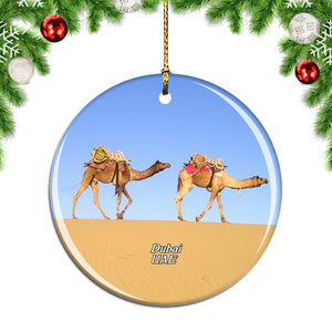 UAE Desert Camel Dubai Christmas Ornament