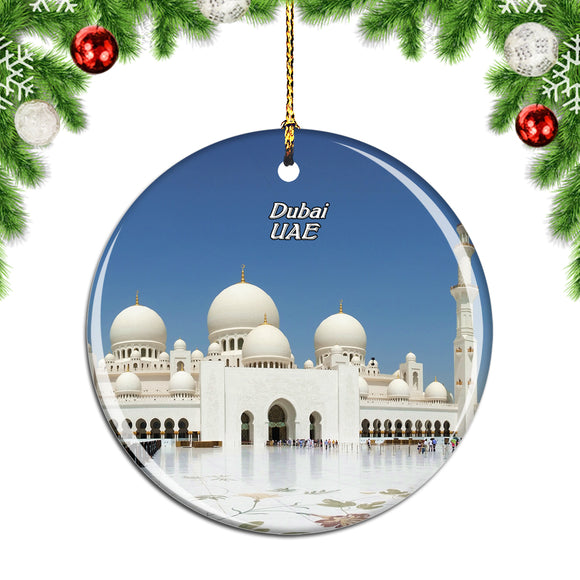 UAE Sheikh Zayed Grand Mosque Abu Dhabi Christmas Ornament