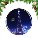 UAE The Dubai Fountain Burj Khalifa Dubai Christmas Ornament