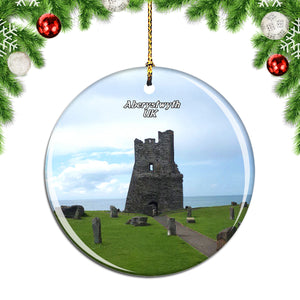 UK England Aberystwyth Castle Aberystwyth Christmas Ornament