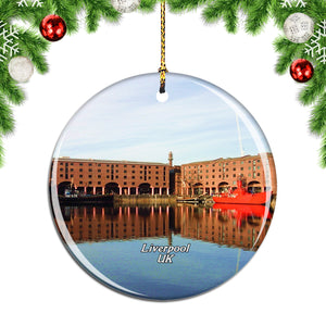 UK England Albert Dock Liverpool Christmas Ornament