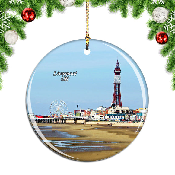 UK England Blackpool Pleasure Beach Liverpool Christmas Ornament