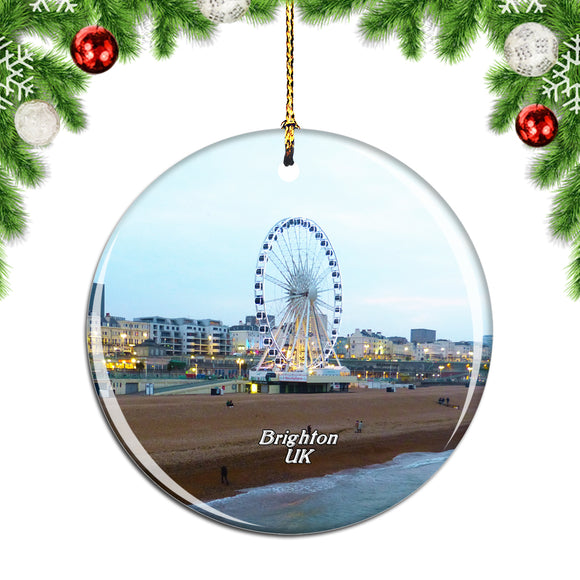 UK England Brighton Beach Christmas Ornament