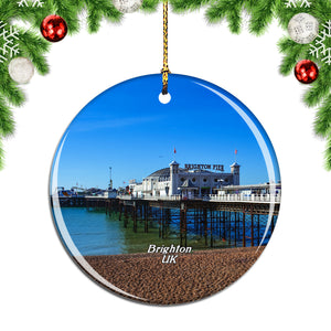 UK England Brighton Palace Pier Christmas Ornament