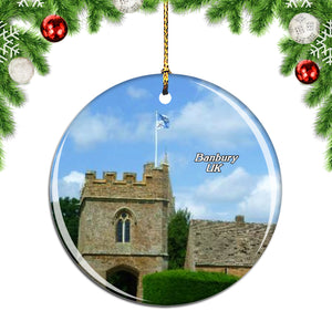 UK England Broughton Castle Banbury Christmas Ornament