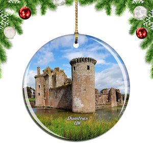 UK England Caerlaverock Castle Dumfries Christmas Ornament