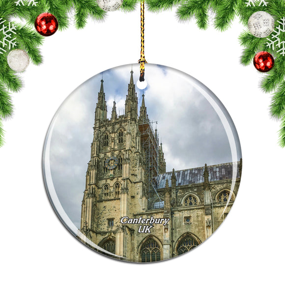 UK England Canterbury Cathedral Christmas Ornament