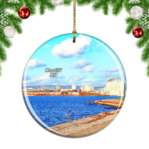 UK England Cardiff Bay Christmas Ornament